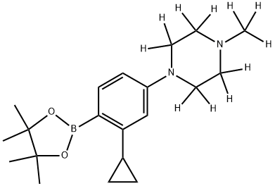 1-(3-cyclopropyl-4-(4,4,5,5-tetramethyl-1,3,2-dioxaborolan-2-yl)phenyl)-4-(methyl-d3)piperazine-2,2,3,3,5,5,6,6-d8|