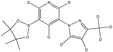 3-(3-(methyl-d3)-1H-pyrazol-1-yl-4,5-d2)-5-(4,4,5,5-tetramethyl-1,3,2-dioxaborolan-2-yl)pyridine-2,4,6-d3 Structure