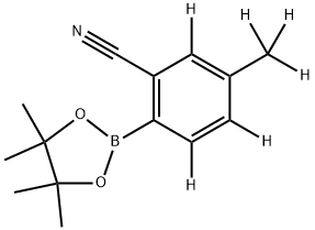 5-(methyl-d3)-2-(4,4,5,5-tetramethyl-1,3,2-dioxaborolan-2-yl)benzonitrile-3,4,6-d3,2256705-52-7,结构式