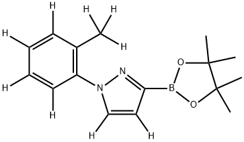 1-(2-(methyl-d3)phenyl-3,4,5,6-d4)-3-(4,4,5,5-tetramethyl-1,3,2-dioxaborolan-2-yl)-1H-pyrazole-4,5-d2 Struktur