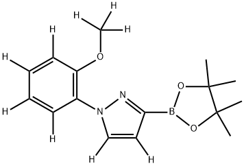 1-(2-(methoxy-d3)phenyl-3,4,5,6-d4)-3-(4,4,5,5-tetramethyl-1,3,2-dioxaborolan-2-yl)-1H-pyrazole-4,5-d2 Structure