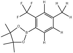 4,4,5,5-tetramethyl-2-(4-(methyl-d3)-2-(trifluoromethyl)phenyl-3,5,6-d3)-1,3,2-dioxaborolane,2256705-68-5,结构式