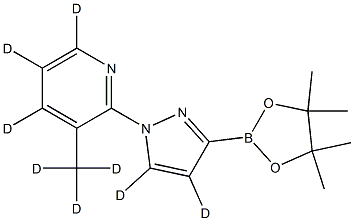 3-(methyl-d3)-2-(3-(4,4,5,5-tetramethyl-1,3,2-dioxaborolan-2-yl)-1H-pyrazol-1-yl-4,5-d2)pyridine-4,5,6-d3 Structure