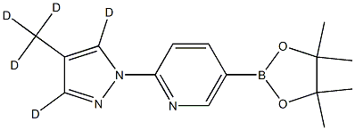 2-(4-(methyl-d3)-1H-pyrazol-1-yl-3,5-d2)-5-(4,4,5,5-tetramethyl-1,3,2-dioxaborolan-2-yl)pyridine,2256706-11-1,结构式
