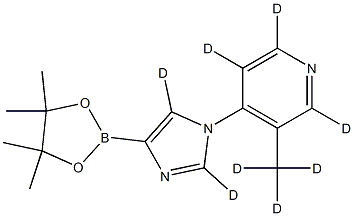 3-(methyl-d3)-4-(4-(4,4,5,5-tetramethyl-1,3,2-dioxaborolan-2-yl)-1H-imidazol-1-yl-2,5-d2)pyridine-2,5,6-d3,2256706-16-6,结构式