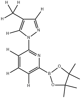 2-(4-(methyl-d3)-1H-pyrazol-1-yl-3,5-d2)-6-(4,4,5,5-tetramethyl-1,3,2-dioxaborolan-2-yl)pyridine-3,4,5-d3 Structure