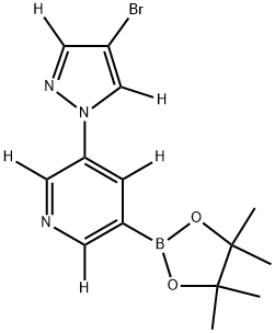 2256706-53-1 3-(4-bromo-1H-pyrazol-1-yl-3,5-d2)-5-(4,4,5,5-tetramethyl-1,3,2-dioxaborolan-2-yl)pyridine-2,4,6-d3