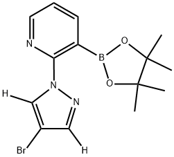 2256706-62-2 2-(4-bromo-1H-pyrazol-1-yl-3,5-d2)-3-(4,4,5,5-tetramethyl-1,3,2-dioxaborolan-2-yl)pyridine