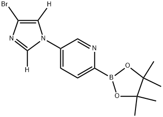 5-(4-bromo-1H-imidazol-1-yl-2,5-d2)-2-(4,4,5,5-tetramethyl-1,3,2-dioxaborolan-2-yl)pyridine Struktur