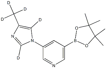 3-(4-(methyl-d3)-1H-imidazol-1-yl-2,5-d2)-5-(4,4,5,5-tetramethyl-1,3,2-dioxaborolan-2-yl)pyridine Structure