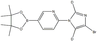 2-(4-bromo-1H-imidazol-1-yl-2,5-d2)-5-(4,4,5,5-tetramethyl-1,3,2-dioxaborolan-2-yl)pyridine Structure