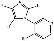 4-bromo-3-(1H-imidazol-1-yl-d3)pyridine,2256707-25-0,结构式