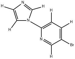 5-bromo-2-(1H-imidazol-1-yl-d3)pyridine-3,4,6-d3 Structure