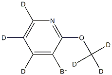 3-bromo-2-(methoxy-d3)pyridine-4,5,6-d3 化学構造式