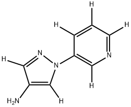 1-(pyridin-3-yl-d4)-1H-pyrazol-3,5-d2-4-amine Structure