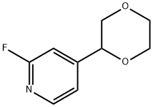 4-(1,4-dioxan-2-yl)-2-fluoropyridine Struktur