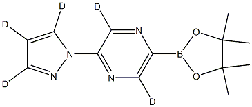 2-(1H-pyrazol-1-yl-d3)-5-(4,4,5,5-tetramethyl-1,3,2-dioxaborolan-2-yl)pyrazine-3,6-d2 Structure