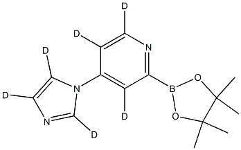 4-(1H-imidazol-1-yl-d3)-2-(4,4,5,5-tetramethyl-1,3,2-dioxaborolan-2-yl)pyridine-3,5,6-d3 Structure