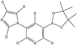 3-(1H-imidazol-1-yl-d3)-5-(4,4,5,5-tetramethyl-1,3,2-dioxaborolan-2-yl)pyridine-2,4,6-d3 结构式