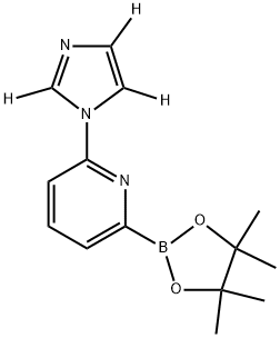 2-(1H-imidazol-1-yl-d3)-6-(4,4,5,5-tetramethyl-1,3,2-dioxaborolan-2-yl)pyridine Structure