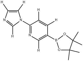 2-(1H-imidazol-1-yl-d3)-5-(4,4,5,5-tetramethyl-1,3,2-dioxaborolan-2-yl)pyridine-3,4,6-d3 Structure