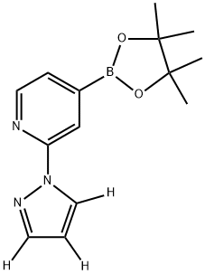 2-(1H-pyrazol-1-yl-d3)-4-(4,4,5,5-tetramethyl-1,3,2-dioxaborolan-2-yl)pyridine Structure