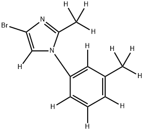 4-bromo-2-(methyl-d3)-1-(3-(methyl-d3)phenyl-2,4,5,6-d4)-1H-imidazole-5-d Structure