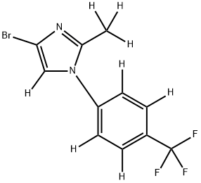 4-bromo-2-(methyl-d3)-1-(4-(trifluoromethyl)phenyl-2,3,5,6-d4)-1H-imidazole-5-d Structure