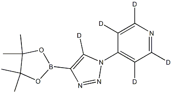 4-(4-(4,4,5,5-tetramethyl-1,3,2-dioxaborolan-2-yl)-1H-1,2,3-triazol-1-yl-5-d)pyridine-2,3,5,6-d4 Struktur