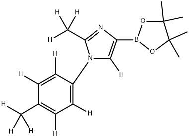 2-(methyl-d3)-1-(4-(methyl-d3)phenyl-2,3,5,6-d4)-4-(4,4,5,5-tetramethyl-1,3,2-dioxaborolan-2-yl)-1H-imidazole-5-d Structure
