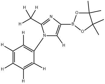 2-(methyl-d3)-1-(phenyl-d5)-4-(4,4,5,5-tetramethyl-1,3,2-dioxaborolan-2-yl)-1H-imidazole-5-d Struktur