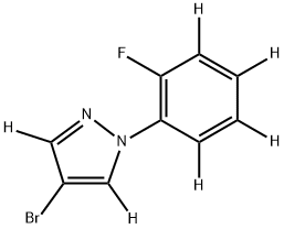 4-bromo-1-(2-fluorophenyl-3,4,5,6-d4)-1H-pyrazole-3,5-d2|