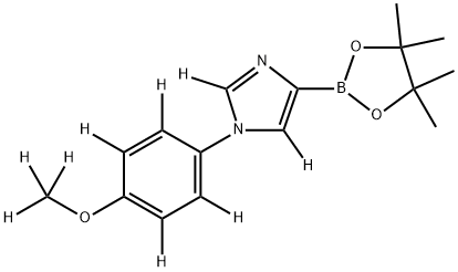 1-(4-(methoxy-d3)phenyl-2,3,5,6-d4)-4-(4,4,5,5-tetramethyl-1,3,2-dioxaborolan-2-yl)-1H-imidazole-2,5-d2 Structure