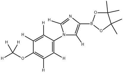 1-(4-(methoxy-d3)phenyl-2,3,5,6-d4)-4-(4,4,5,5-tetramethyl-1,3,2-dioxaborolan-2-yl)-1H-imidazole-2,5-d2 结构式