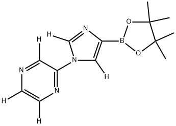 2-(4-(4,4,5,5-tetramethyl-1,3,2-dioxaborolan-2-yl)-1H-imidazol-1-yl-2,5-d2)pyrazine-3,5,6-d3 Structure