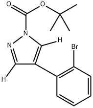 tert-butyl 4-(2-bromophenyl)-1H-pyrazole-1-carboxylate-3,5-d2 Structure