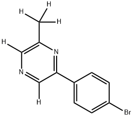 2-(4-bromophenyl)-6-(methyl-d3)pyrazine-3,5-d2 Structure