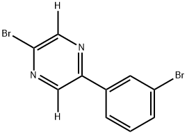 2-bromo-5-(3-bromophenyl)pyrazine-3,6-d2 Structure