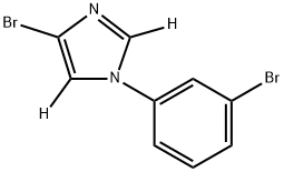 4-bromo-1-(3-bromophenyl)-1H-imidazole-2,5-d2 Struktur
