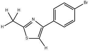 4-(4-bromophenyl)-2-(methyl-d3)thiazole-5-d Struktur