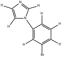 1-(3-bromophenyl-2,4,5,6-d4)-1H-imidazole-2,4,5-d3 Structure