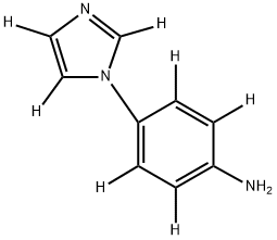 4-(1H-imidazol-1-yl-d3)benzen-2,3,5,6-d4-amine 化学構造式