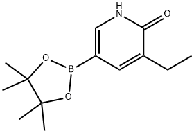 3-ethyl-5-(4,4,5,5-tetramethyl-1,3,2-dioxaborolan-2-yl)pyridin-2(1H)-one 化学構造式