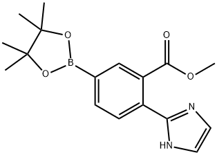 methyl 2-(1H-imidazol-2-yl)-5-(4,4,5,5-tetramethyl-1,3,2-dioxaborolan-2-yl)benzoate Structure