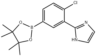 2-(2-chloro-5-(4,4,5,5-tetramethyl-1,3,2-dioxaborolan-2-yl)phenyl)-1H-imidazole Structure