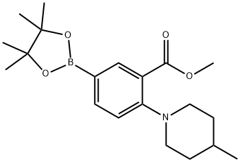 methyl 2-(4-methylpiperidin-1-yl)-5-(4,4,5,5-tetramethyl-1,3,2-dioxaborolan-2-yl)benzoate|