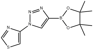 4-(4-(4,4,5,5-tetramethyl-1,3,2-dioxaborolan-2-yl)-1H-1,2,3-triazol-1-yl)thiazole,2256757-90-9,结构式