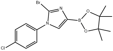 2-bromo-1-(4-chlorophenyl)-4-(4,4,5,5-tetramethyl-1,3,2-dioxaborolan-2-yl)-1H-imidazole,2256758-53-7,结构式