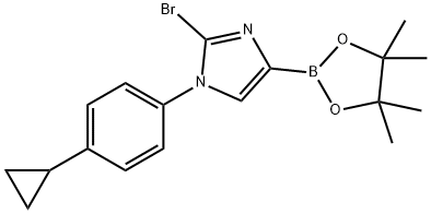 2-bromo-1-(4-cyclopropylphenyl)-4-(4,4,5,5-tetramethyl-1,3,2-dioxaborolan-2-yl)-1H-imidazole Structure
