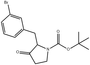 1-Boc-2-(3-bromobenzyl)-3-pyrrolidinone Structure